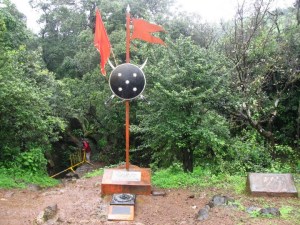 Hero Stone at the gorge of Pawan Khind, dedicated to Bajiprabhu and other Martyrs of the Last Stand made there