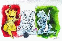 Ganesha on Tricolour, 1997 Ganesha on Tricolour, 1997