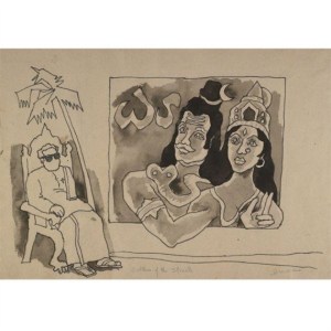 Shiva-Parvati on a cinema poster Shiva-Parvati on a cinema poster